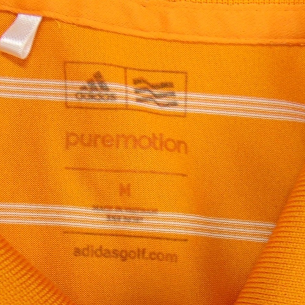 Mercer Bears Polo Mens Med Puremotion Orange Striped Adidas Golf Gorpcore Sporty - Picture 8 of 9